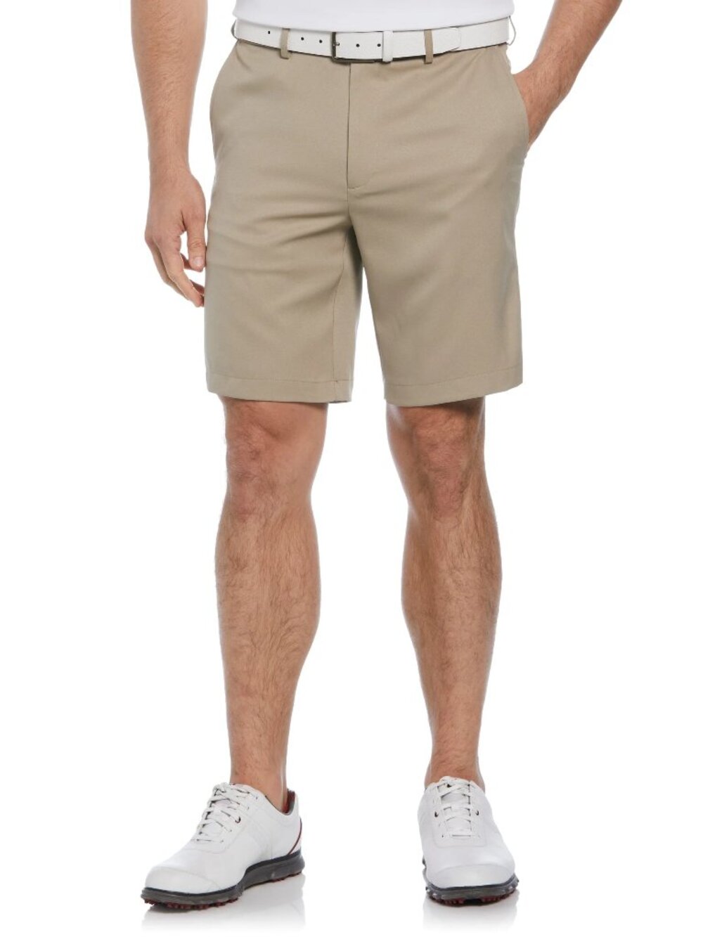 NWT $60 PGA TOUR Expandable Waistband UPF 50 Chinchilla 9” inseam Shorts 42